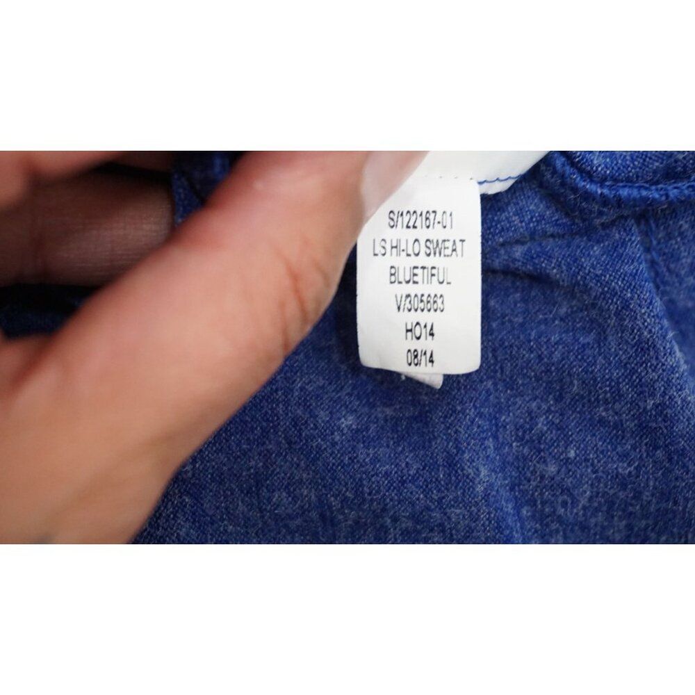 Old Navy Women's Relaxed Long Sleeve Hi-Low Shirt Blue - Size XS - Picture 14 of 14